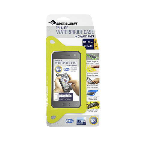 Гермочехол для телефону Sea To Summit TPU Guide W/P Case for Smartphones Lime, 13 х 7 см (STS ACTPUSMARTPHLI), фото 1