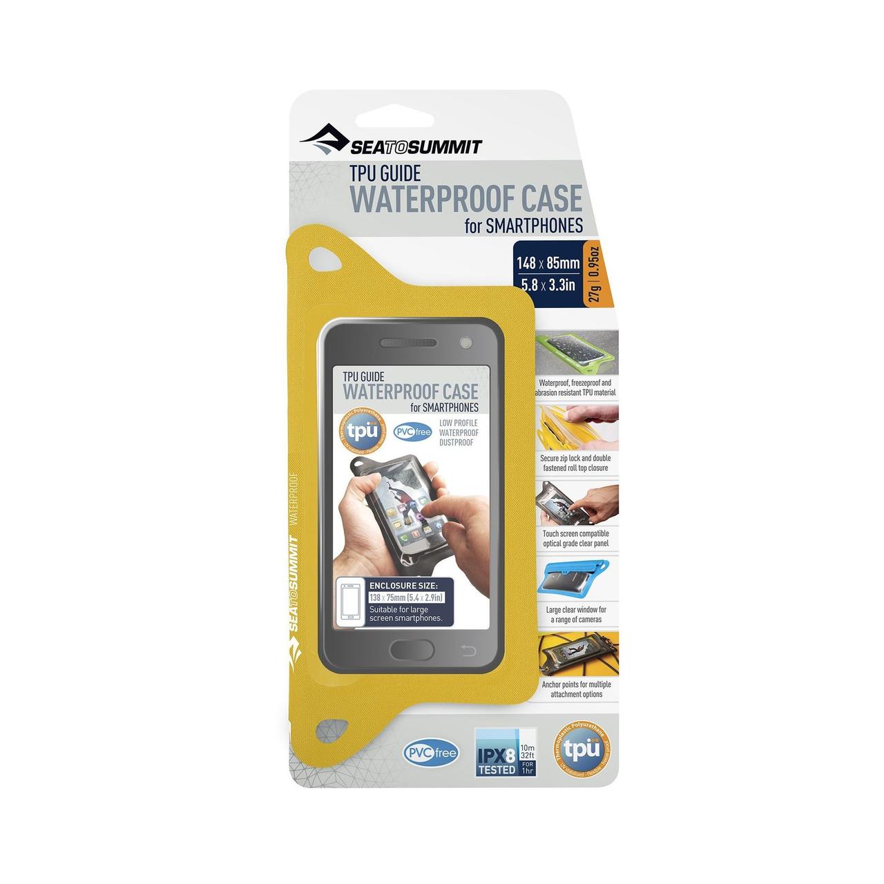 Гермочехол для телефону Sea To Summit TPU Guide W/P Case for Smartphones Yellow, 13 х 7 см (STS