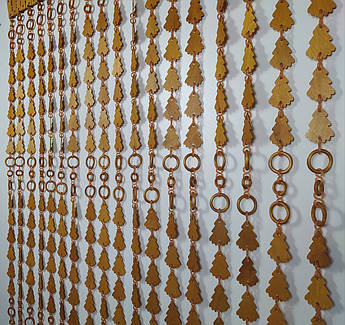 Дерев’яні штори для дверного отвору «Ялинка» | натуральне дерево | 1×2 м | стильний декор інтер’єру