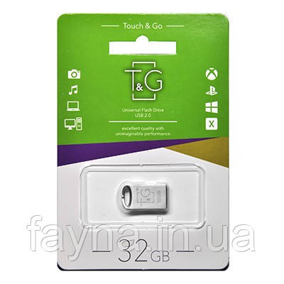 Флешка T&G USB 2.0 Mini-32Gb silver