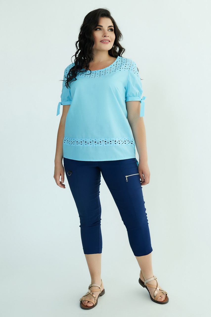 Блузка Джесіка блакитний 50 (100780) 52 50, фото 1