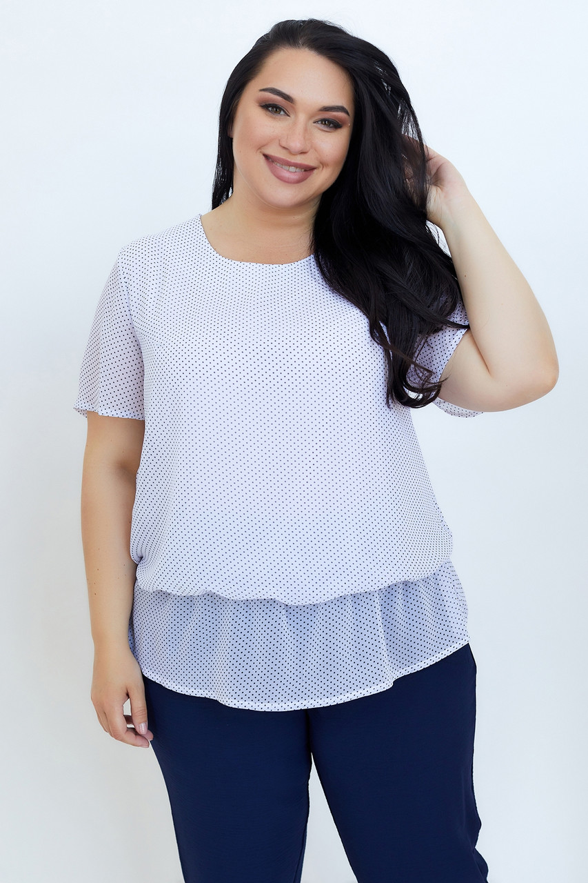 Туніка Купава синій/дрібний горох 52 (100742) 54, фото 1