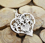 Підвіска - срібний кулон Серце з купідонами, фото 2