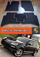ЕВА коврики Порш Кайен 2003-2010. EVA резиновые ковры на Porsche Cayenne