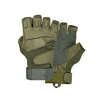 Беспалые перчатки Lesko E302 Green M без пальцев армейские военные тактические 6шт