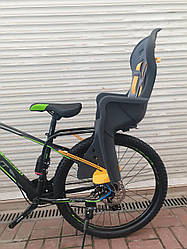 Дитяче велокрісло BQ-7. Велосипедне крісло дитяче (сіро-жовте)
