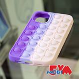 Чохол Pop it для Apple iPhone 11 (6.1 ") антистрес пупиркі Bubble Dasheen / Light Pink, фото 5