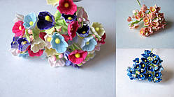Букетик квітів з паперу, 5 квіточок, 25х105 мм