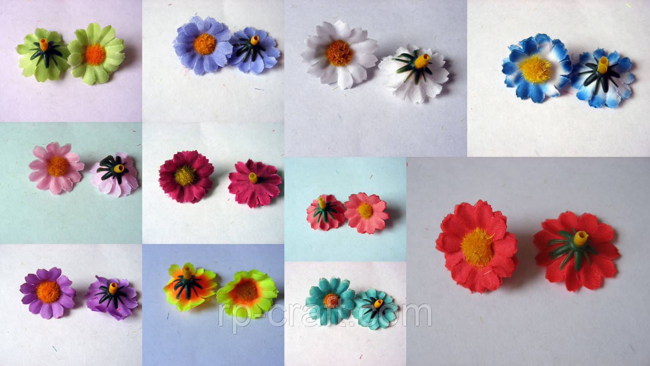 Квітка з тканини, 27 мм, фото 1