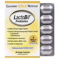 Пробиотики California Gold Nutrition LactoBif Probiotics 30 Billion 60 капсул