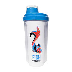 Шейкер спортивний MST Shaker Fish Collagen 700 мл Білий