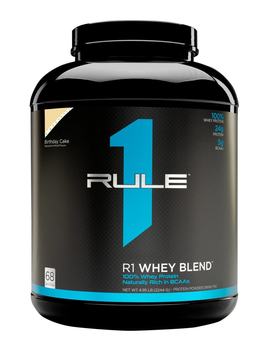 Сироватковий протеїн ізолят R1 (Rule One) Whey Blend 2244 грам Святковий торт, фото 1