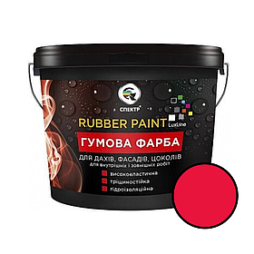 Гумова фарба Спектр Rubber Paint RAL 3020 червоний 1.2кг