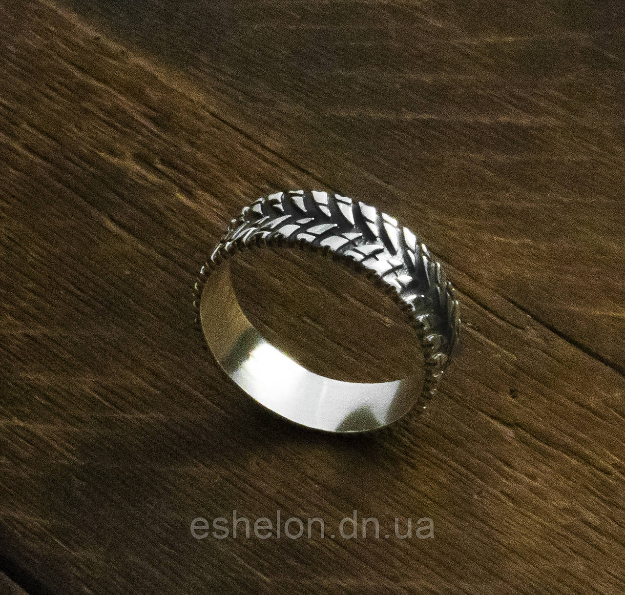 Кільце чоловіче срібне Шина-Протектор, фото 1