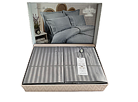 Комплект постельного белья New Rails Gray сатин 160-220 см серый