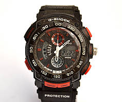 Наручний годинник Protection чорні з червоним