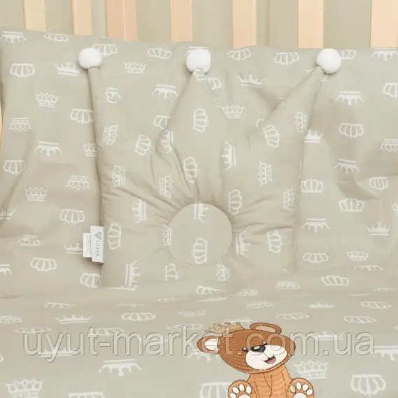 Детская подушка для новорожденного "Корона" 30х30 см - фото 7 - id-p940920726