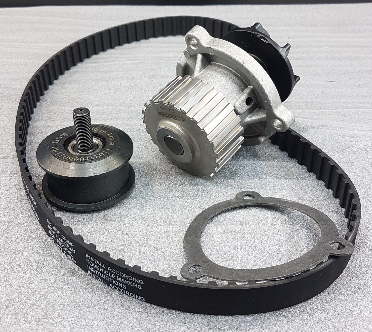 Комплект ремня ГРМ (помпа, ремень, ролик) Сенс, Таврия grog Корея (ID ...