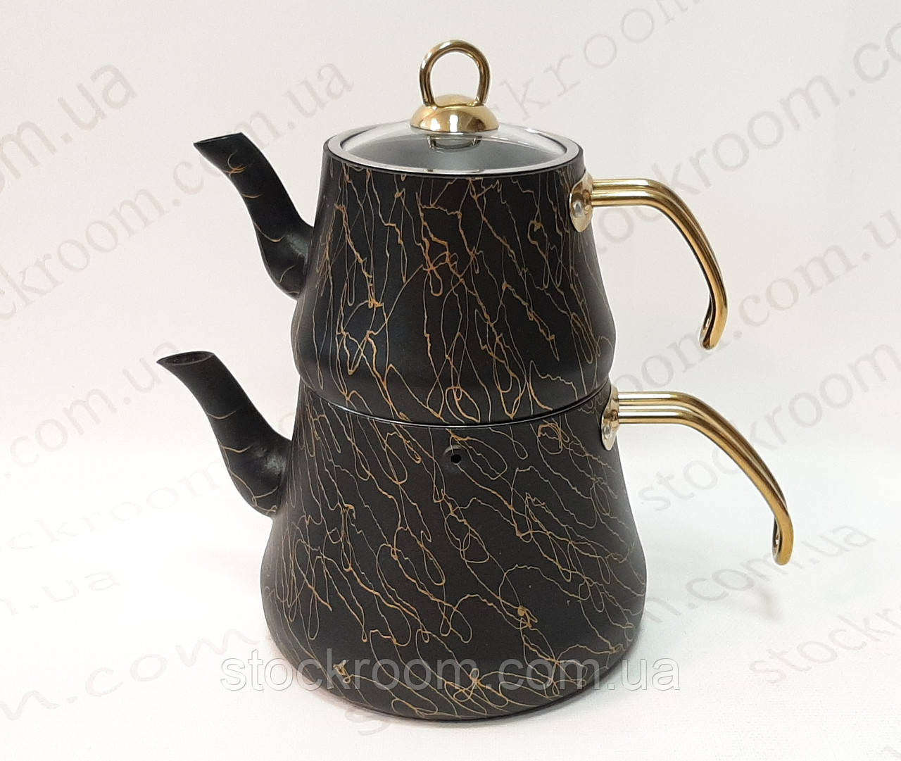 Чайник подвійний O.M.S. 8204-L gold індукційне дно