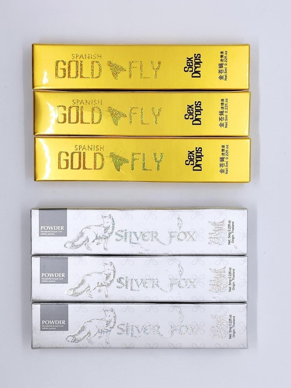 Сільвер фокс жіночий збудник плюс Шпанська мушка (Spanish Gold Fly + Silver Fox) 3+3 штук