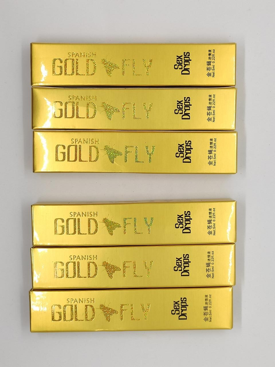 Шпанська мушка збудливі краплі для жінок Spanish Gold Fly Голд прапор 6шт, фото 1