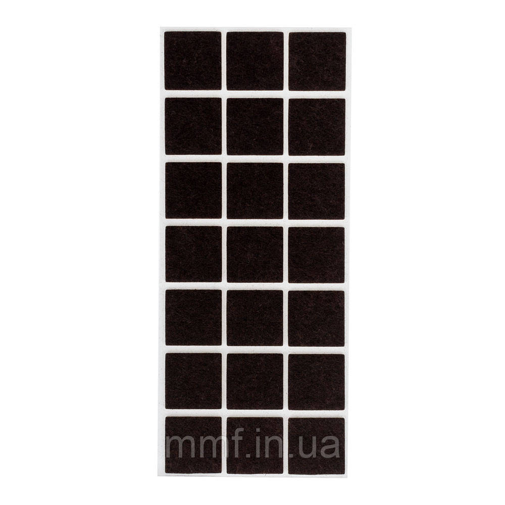 Фільцеві (войлочні) підп'ятники для меблів самоклеючі Квадратні