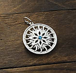 Підвіска - кулон срібна, слов'янський оберіг Алатир в Ярило, фото 4