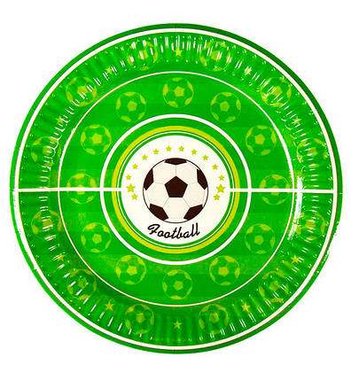 Паперові тарілки "Футбол", 10 шт., Ø - 18 см, фото 1
