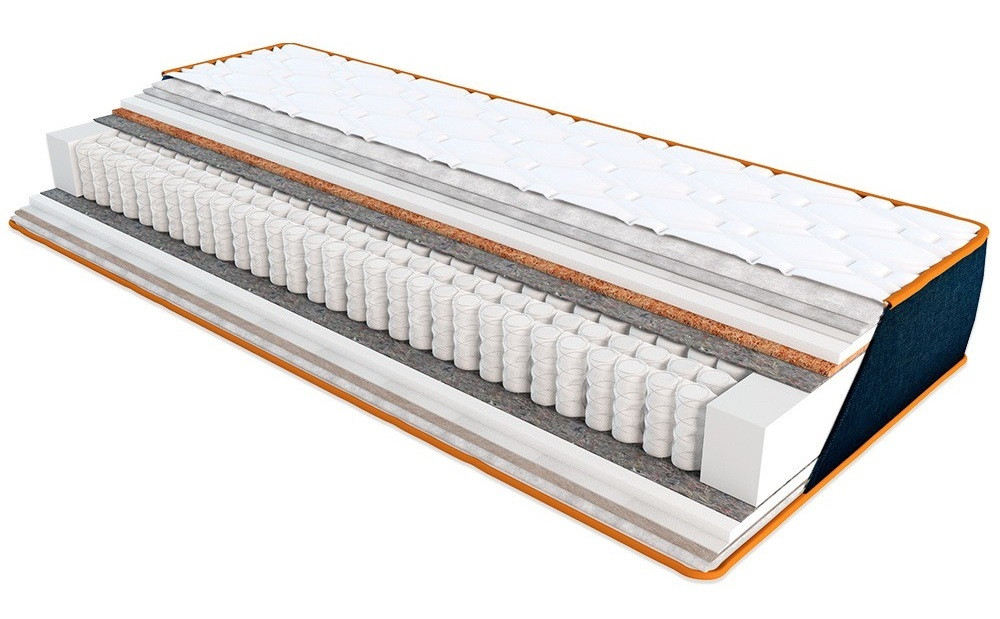 Ортопедичний матрац Бермуда Денім - двосторонній, з кокосом і Pocket Spring, 21 см