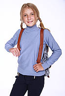 Джемпер гольф на дівчинку блакитний димчастий 122-128
