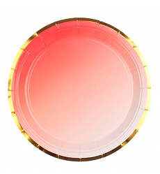 Паперові тарілки "Plain", 10 шт., Ø - 18 см., колір - червоний