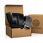 Ремінь чоловічий шкіряний Betlewski® 3,5 х 0,4 (C35-KO) - чорний, фото 6