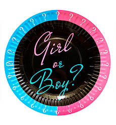 Паперові тарілки "Girl or Boy" (10 шт.), Ø - 18 см
