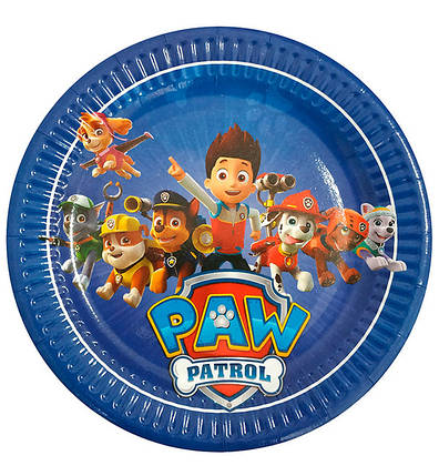 Паперові тарілки "Щенячий Патруль" (10 шт.), Ø - 18 см, фото 1