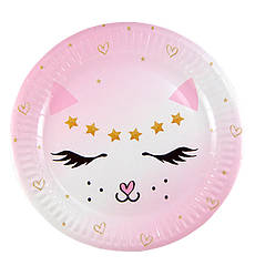 Паперові тарілки "Кішечка", 10 шт., Ø - 18 см
