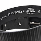 Ремінь чоловічий шкіряний Betlewski® 4 х 0,4 (LIC40-B1) - чорний, фото 3
