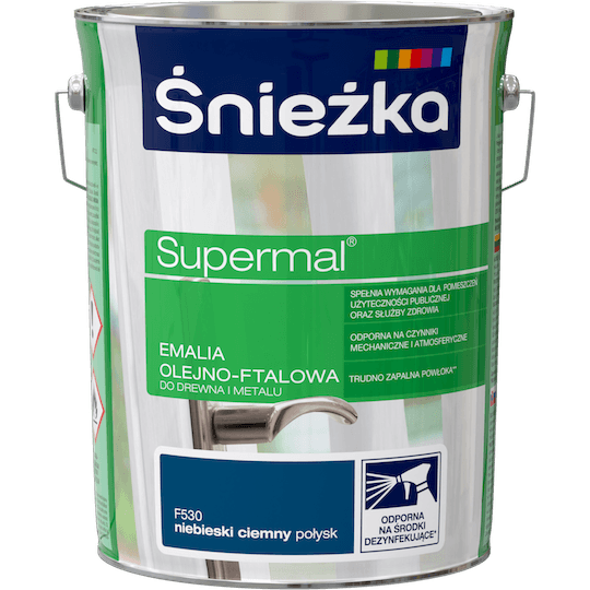 Фарба олійна фталева Снежка SUPERMAL СИНІЙ ТЕМНО F530 5л