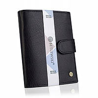 Мужской кожаный кошелек Betlewski с RFID 12,8 х 10 х 2,5 (BPM-BH-64) - черный