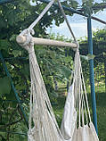 Тканевий підвісний Гамак бразильське крісло гамаки Brasilia 130х100см Гойдалка Качеля Подвесная качеля, фото 7