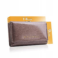 Женский кожаный кошелек Betlewski из RFID 14 х 9 х 3,5 (BPD-BS-108) - серый