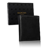 Мужской кожаный кошелек Badura с RFID 13 х 11 х 2 (B-N1018-CAW ) - черный.