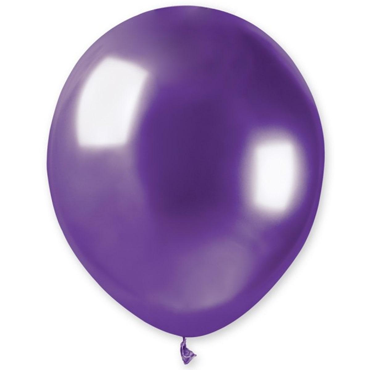 Латексна куля Gemar (Італія) Хром фіолетовий Shiny Purple 5" (12,5 см, в надутому вигляді)