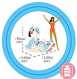 Дитячий Надувний пліт матрац Intex 57559 Тропічний Фламінго для катання від 3 років 142*137*97 см, фото 4