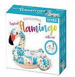 Дитячий Надувний пліт матрац Intex 57559 Тропічний Фламінго для катання від 3 років 142*137*97 см, фото 6