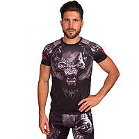 Рашгард мужской с коротким рукавом Venum Wolf Heroe 8133 размер XL (48-50) Black-Grey