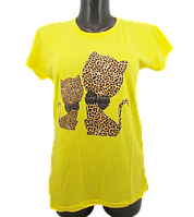 Женская футболка хлопок Heyc H207 M желтая