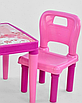 Стіл для дівчаток Від 3 років З двома стільчиками Міцна збірна конструкція Рожевий Pilsan, фото 6