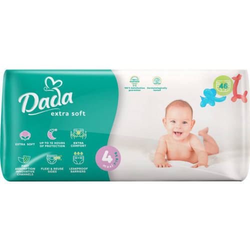 Подгузник памперсы Дада для детей MAXI Dada Extra Soft размер 4, 7-18 ...
