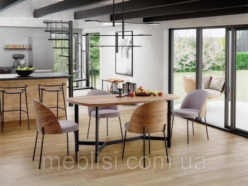 Стіл NORTON горіх/чорний 160 X90 (Halmar)