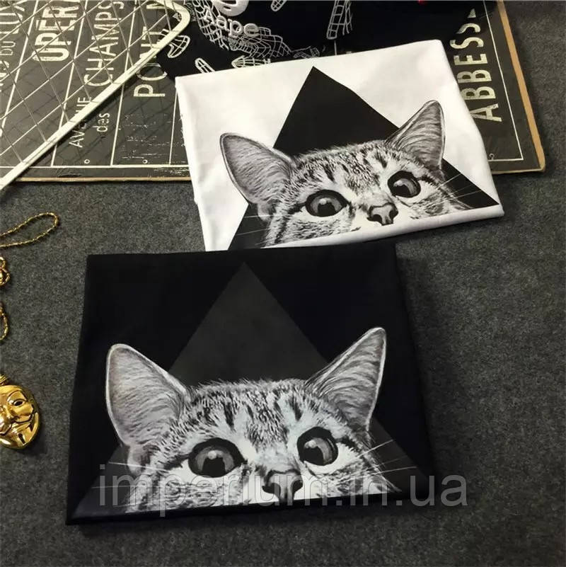 Кежуал футболка з котом | коте